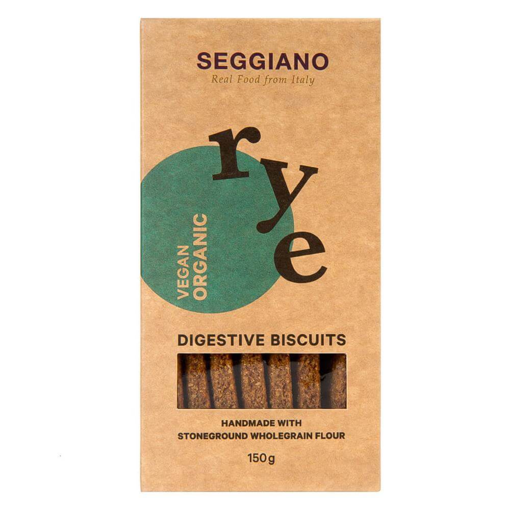 Seggiano Vegan Organic Rye Digestive Biscuits 150g